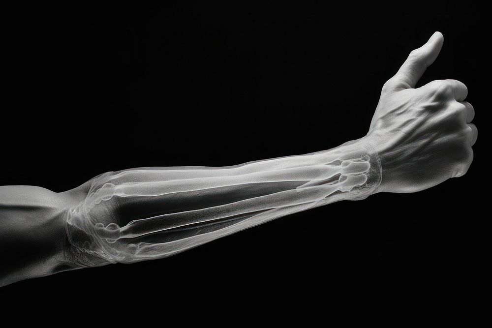 Arm muscle x-ray finger hand. AI generated Image by rawpixel.