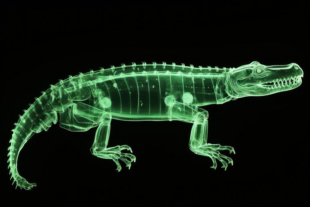 Crocodile reptile animal green. AI generated Image by rawpixel.