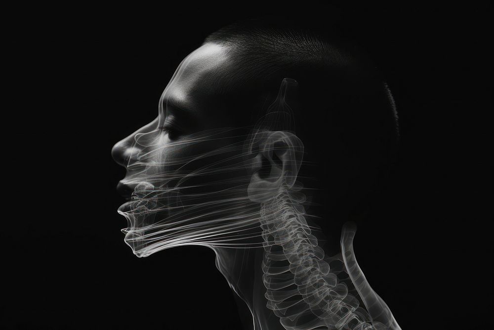 Mental health portrait x-ray photo. AI generated Image by rawpixel.