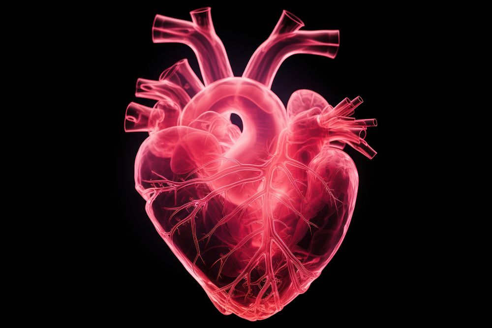 Heart pink antioxidant tomography. AI generated Image by rawpixel.