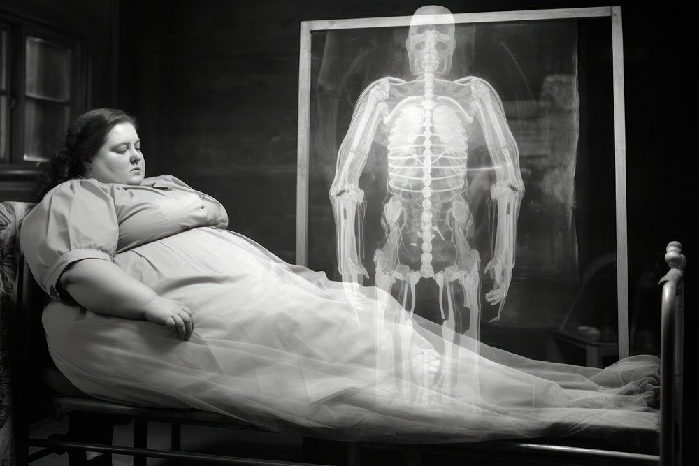 Chubby woman adult x-ray architecture. AI generated Image by rawpixel.