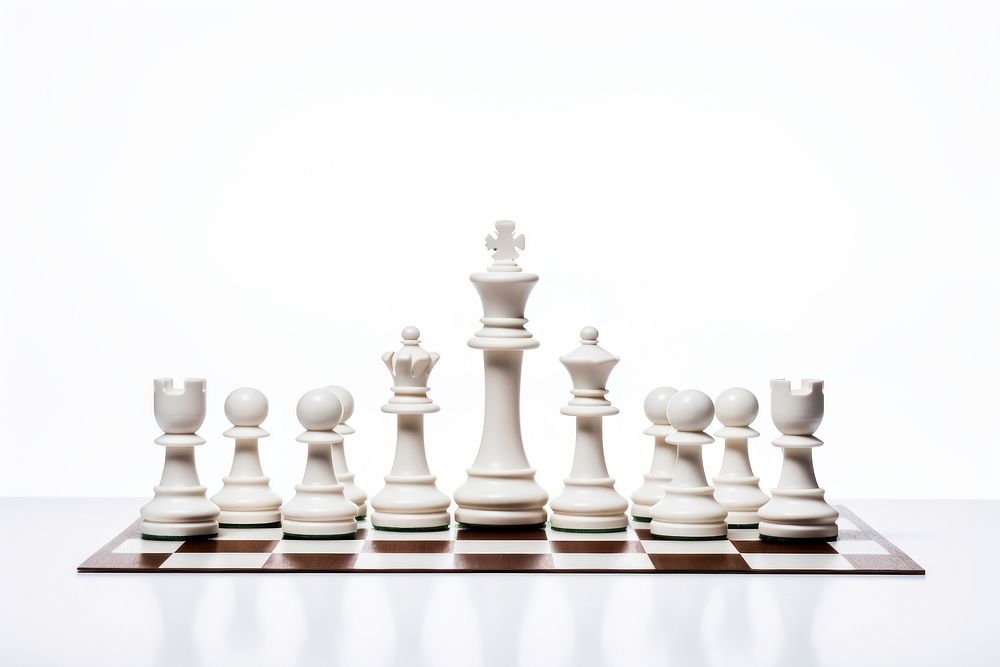 Chessboard white game white background. AI generated Image by rawpixel.