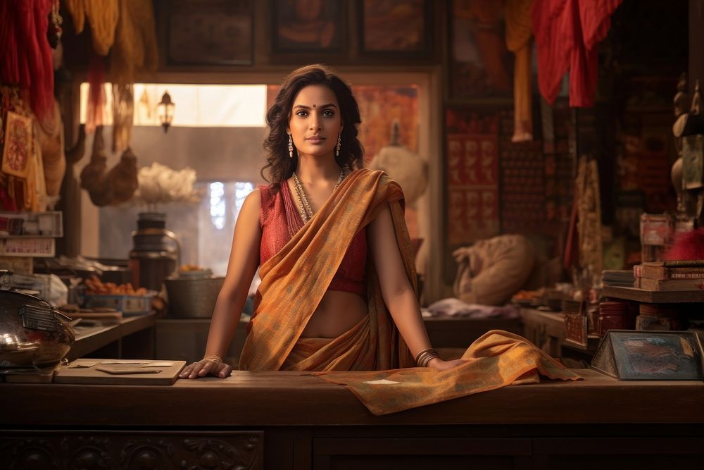 Female indian shop owner adult woman spirituality. AI generated Image by rawpixel.