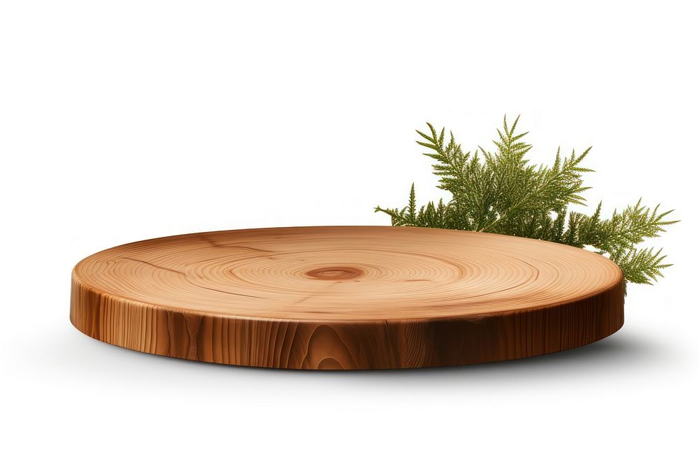 Circle disc platform podium wood tree plant. AI generated Image by rawpixel.
