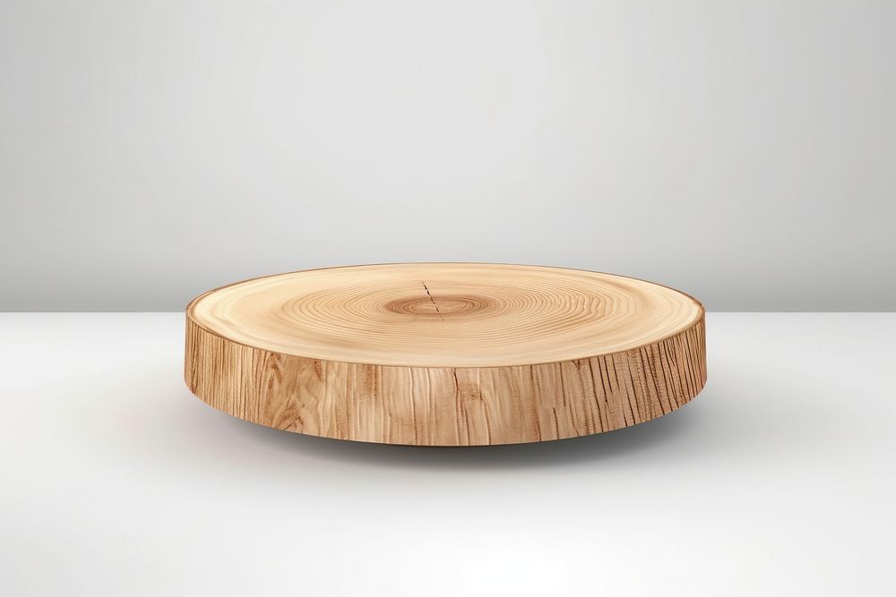 Circle disc platform podium wood furniture table. AI generated Image by rawpixel.