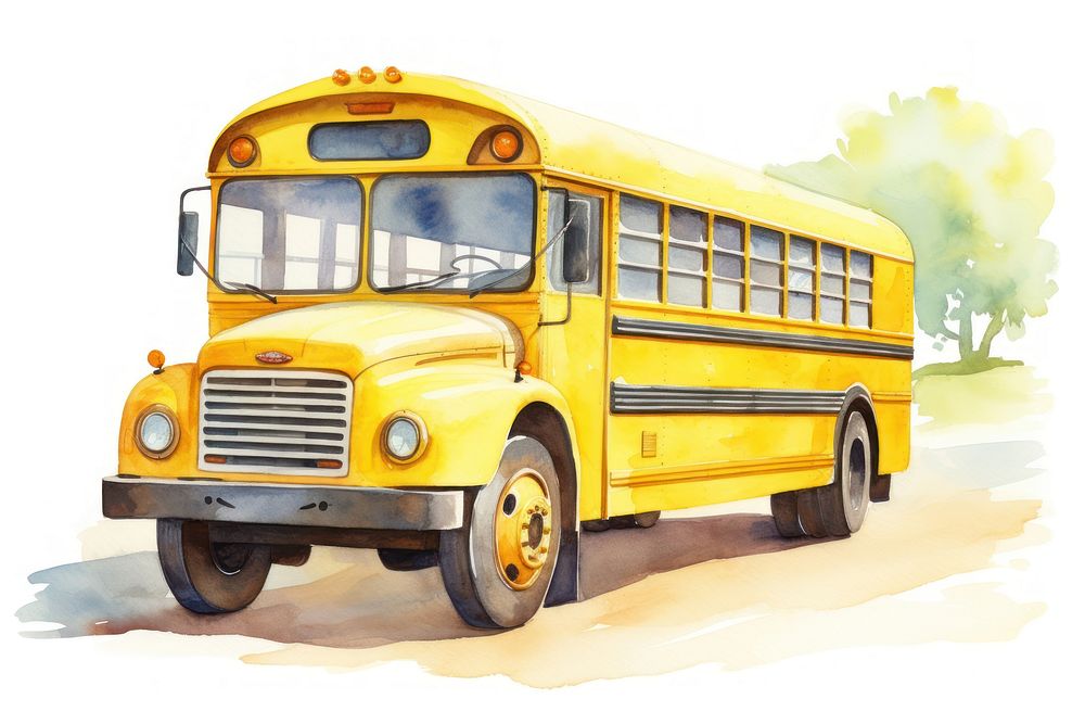 School bus vehicle wheel white background. AI generated Image by rawpixel.