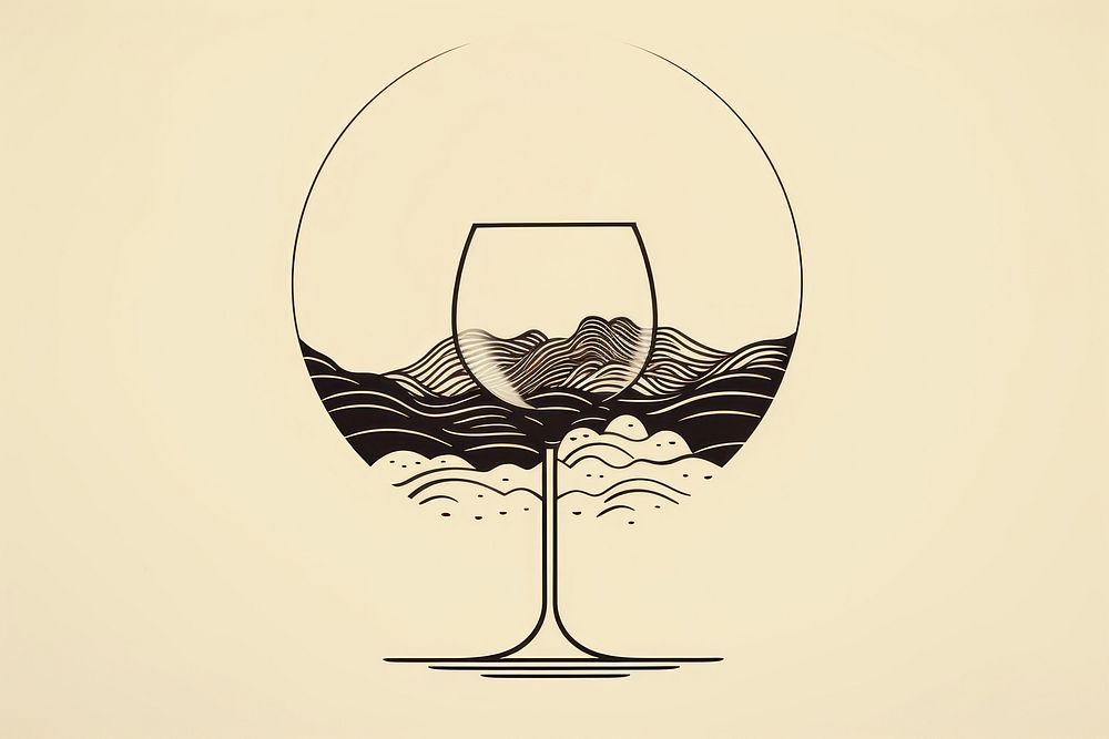 Wine glass nature drink refreshment. AI generated Image by rawpixel.
