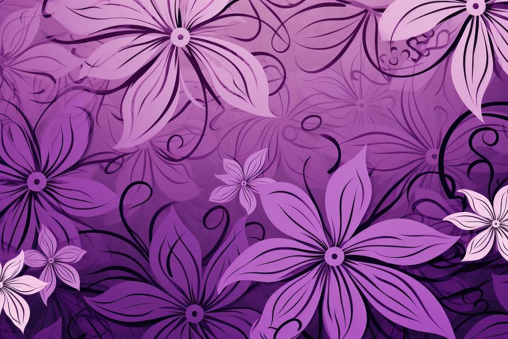 Flower purple backgrounds pattern. AI generated Image by rawpixel.