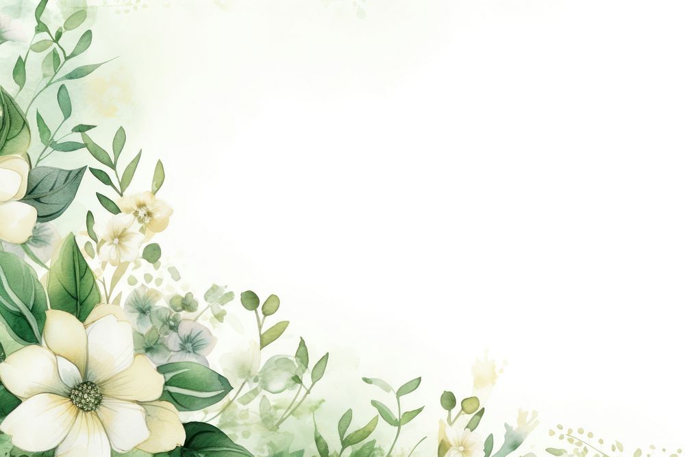 Flower green backgrounds pattern. AI generated Image by rawpixel.