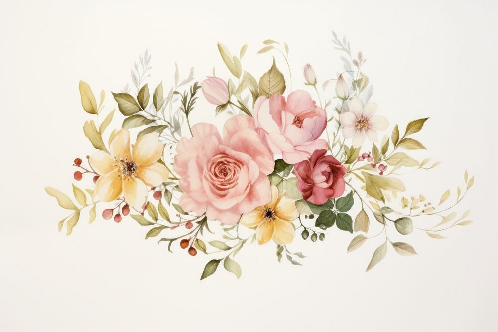 Small floral bouquets painting pattern flower. AI generated Image by rawpixel.