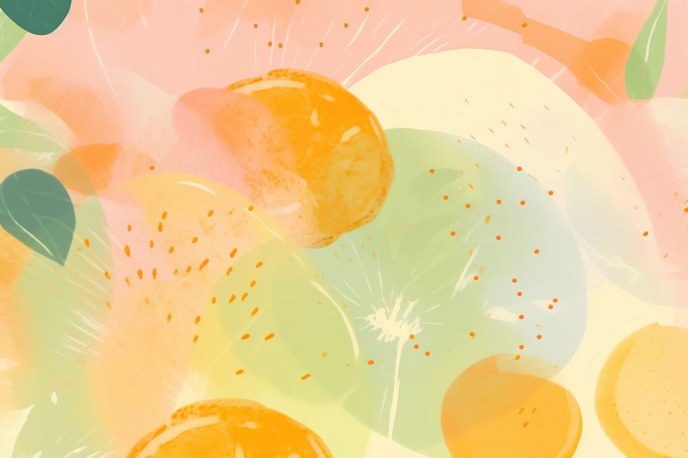 Abstract memphis fruits illustration backgrounds yellow creativity. AI generated Image by rawpixel.