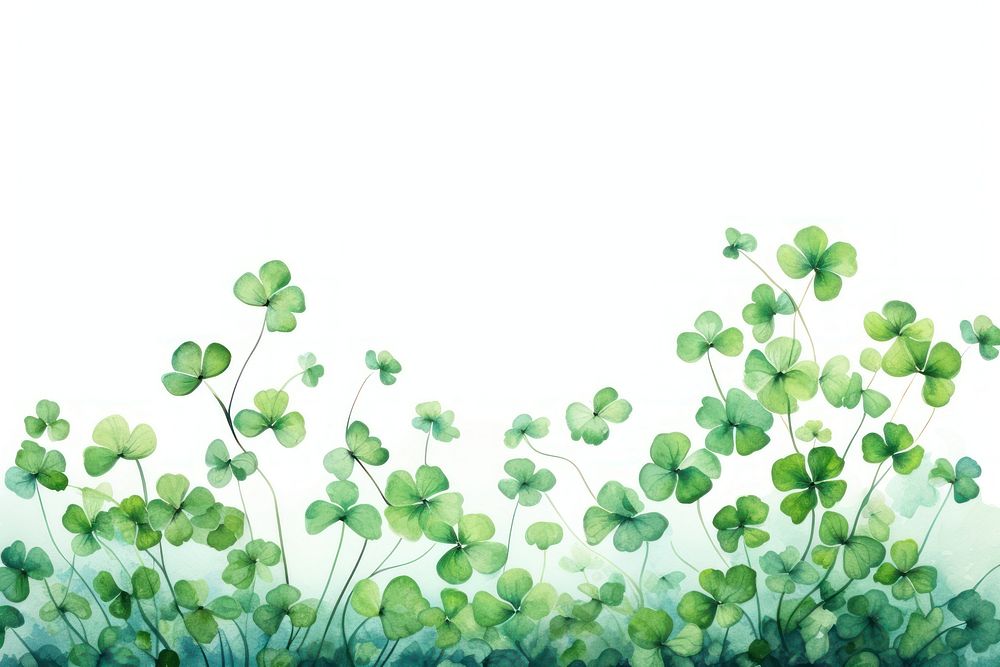 Clover leaves nature plant green. AI generated Image by rawpixel.