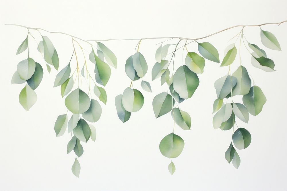 Eucalyptus leaves hanging nature plant. AI generated Image by rawpixel.