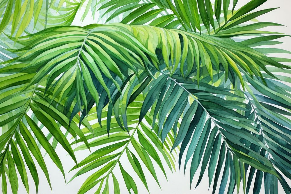 Palm leaves nature backgrounds vegetation. 