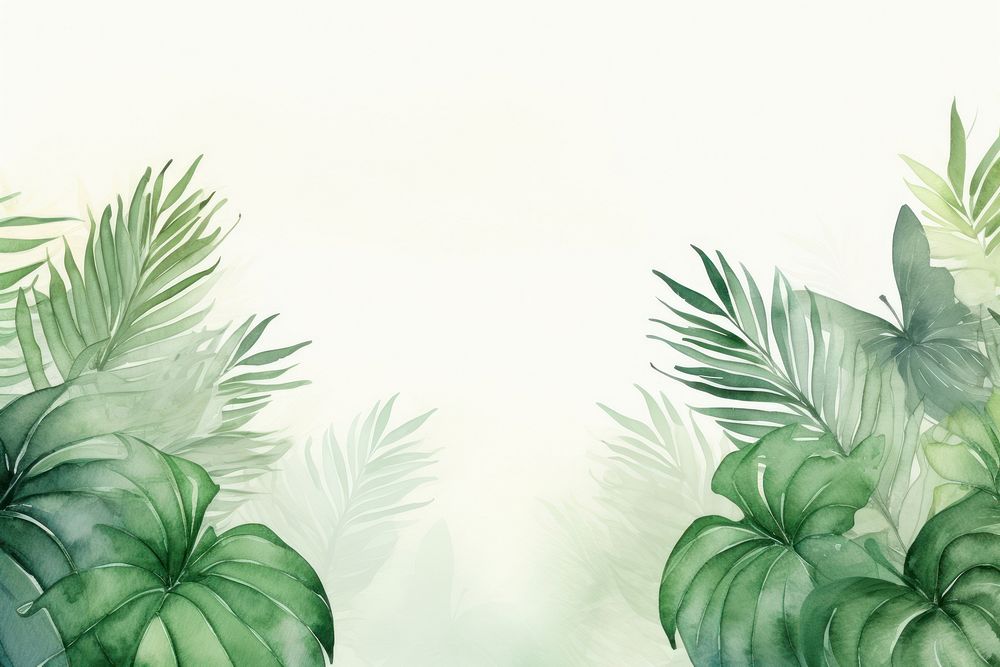 Tropical leaves nature backgrounds plant. AI generated Image by rawpixel.