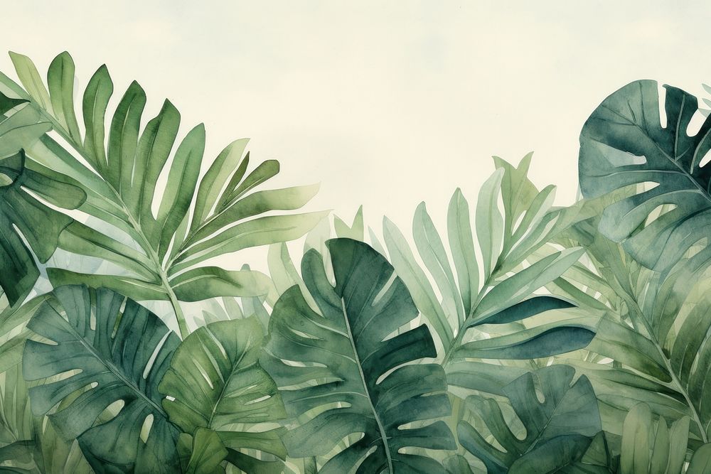 Tropical leaves nature land backgrounds. AI generated Image by rawpixel.