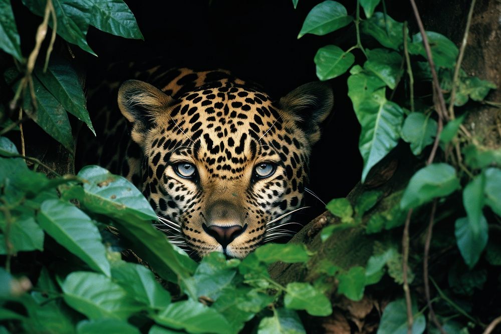 Leopard rainforest wildlife outdoors. AI generated Image by rawpixel.