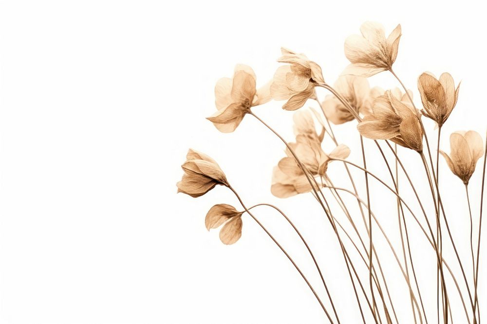 Dried flower plant petal white background. AI generated Image by rawpixel.