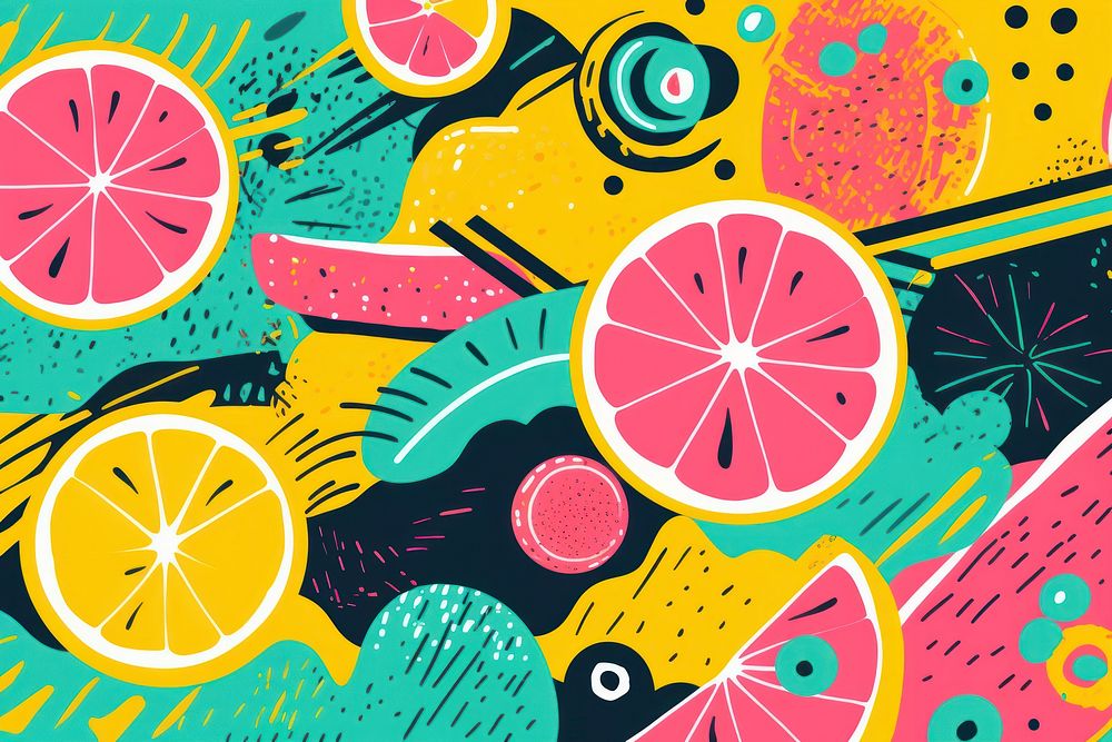 Abstract lemon background pattern backgrounds painting. AI generated Image by rawpixel.