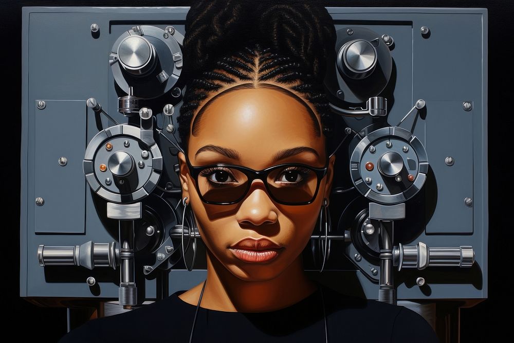 African American woman portrait glasses adult. AI generated Image by rawpixel.