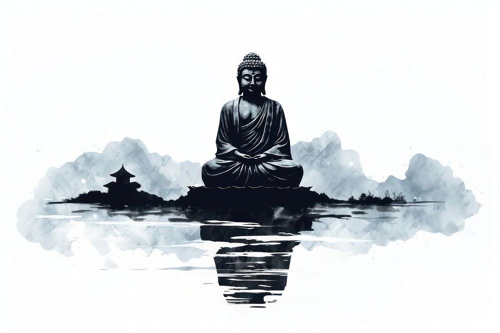 Buddhism statue art representation spirituality. AI generated Image by rawpixel.