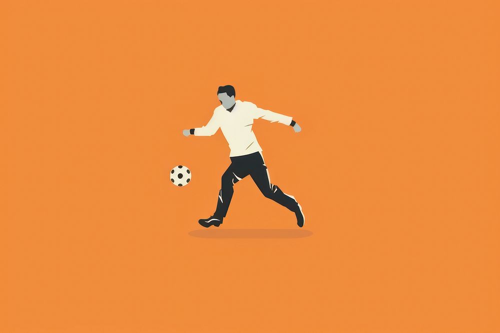 Man football kicking sports. AI generated Image by rawpixel.