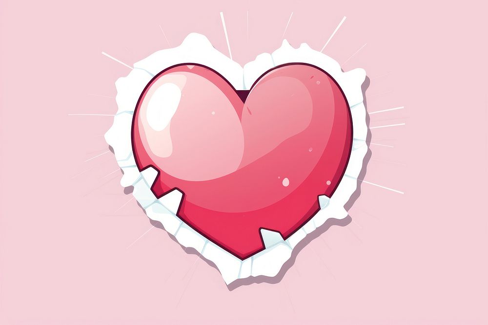 Broken heart accessories accessory cartoon. AI generated Image by rawpixel.