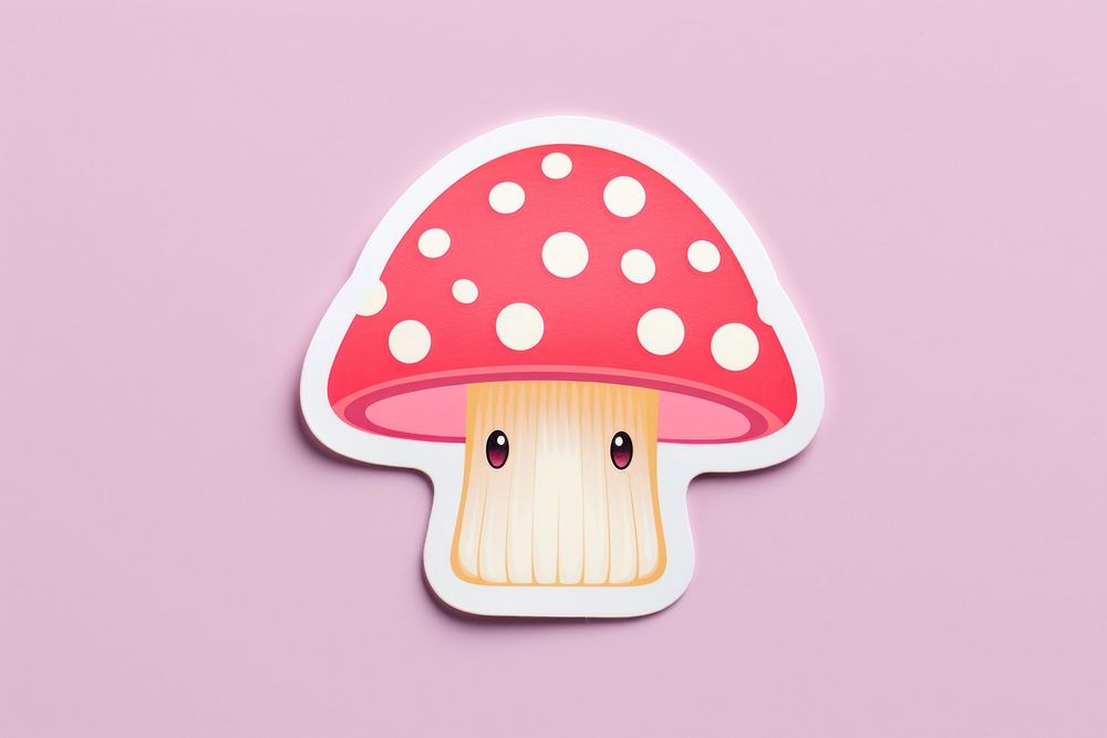 Colorful mushroom pattern agaric fungus. AI generated Image by rawpixel.
