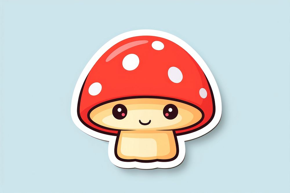 Colorful mushroom agaric fungus cute. AI generated Image by rawpixel.