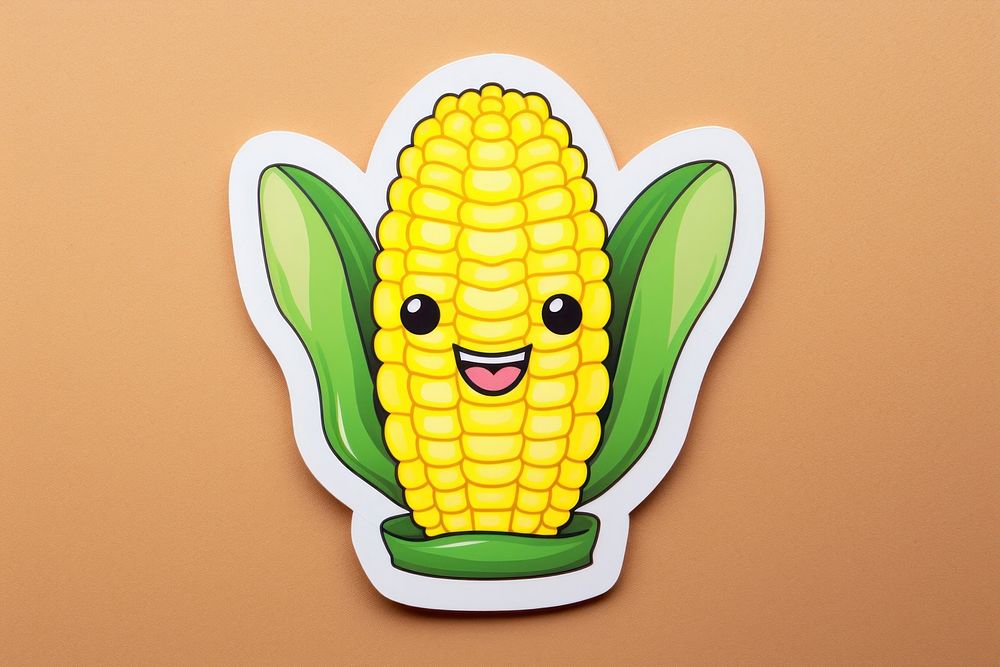 Corn on the cob plant food anthropomorphic. AI generated Image by rawpixel.