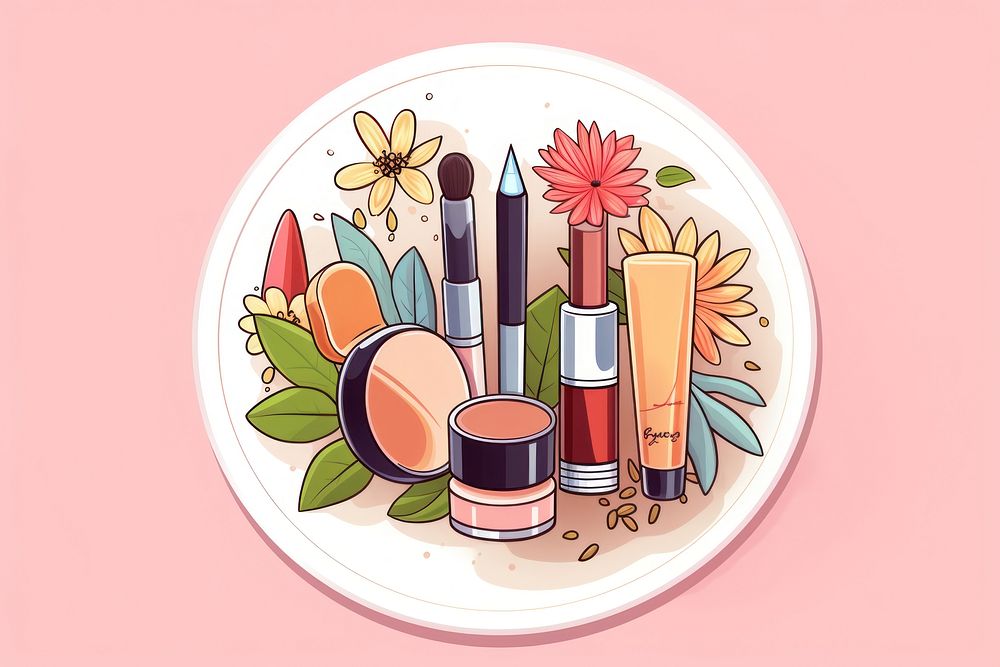 Cosmetics arrangement creativity variation. AI generated Image by rawpixel.