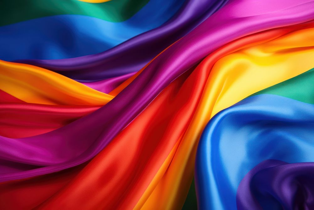 Photography of rainbow flag silk backgrounds refraction. AI generated Image by rawpixel.