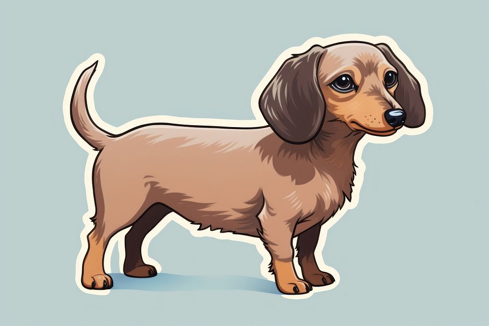 Dachshound dog animal mammal puppy. AI generated Image by rawpixel.