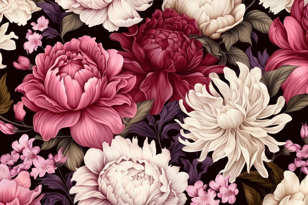 Flower and plant pattern flower backgrounds. 