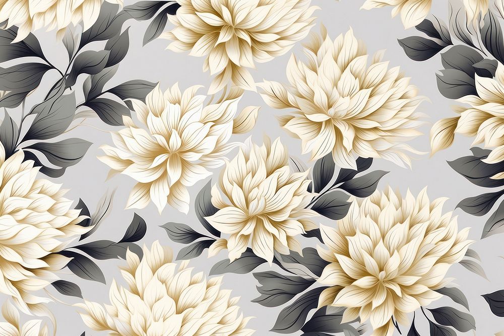 Flower pattern backgrounds dahlia. AI generated Image by rawpixel.