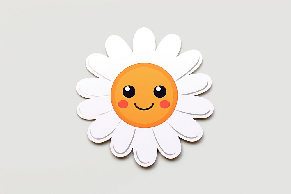 Flower daisy white face. AI generated Image by rawpixel.