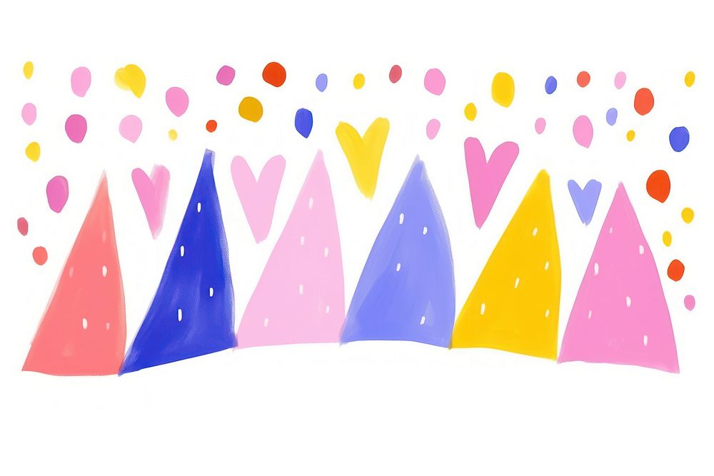 Rainbow flags confetti celebration creativity. AI generated Image by rawpixel.