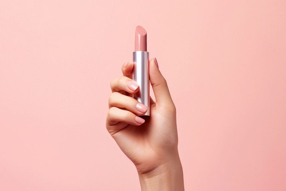 Lipstick cosmetics holding hand. AI generated Image by rawpixel.