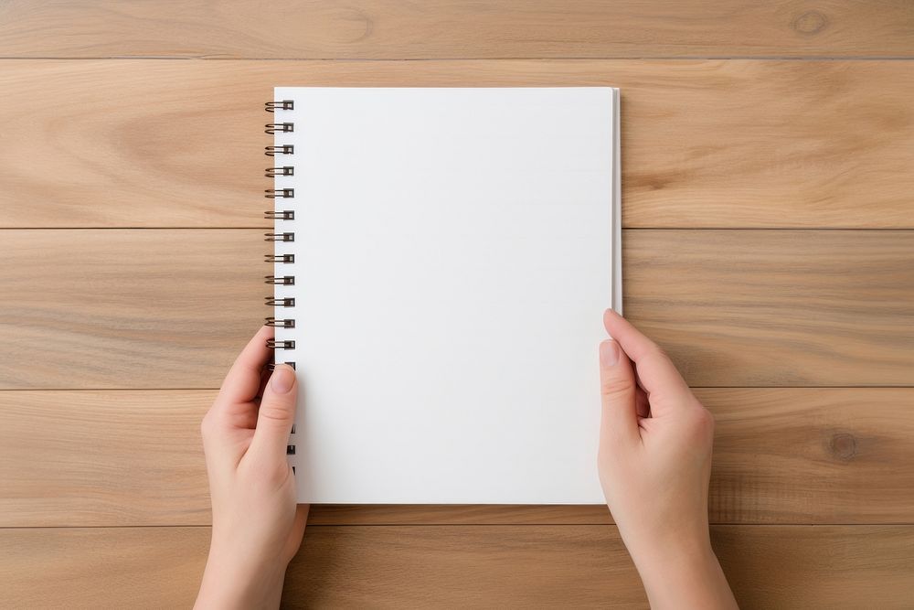 Hand wrighting on blank notebook writing diary page. AI generated Image by rawpixel.