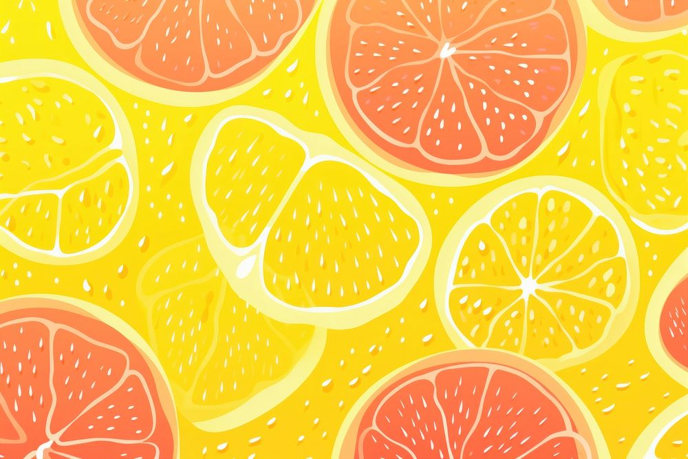Abstract memphis lemon illustration backgrounds grapefruit plant. AI generated Image by rawpixel.