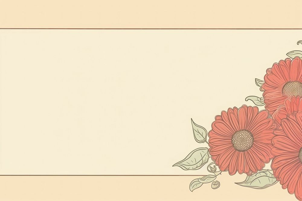 Gerbera flower backgrounds pattern sketch. AI generated Image by rawpixel.