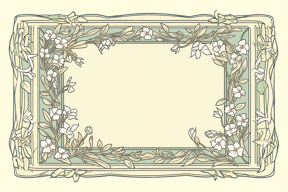 Jasmine flower backgrounds pattern frame. AI generated Image by rawpixel.