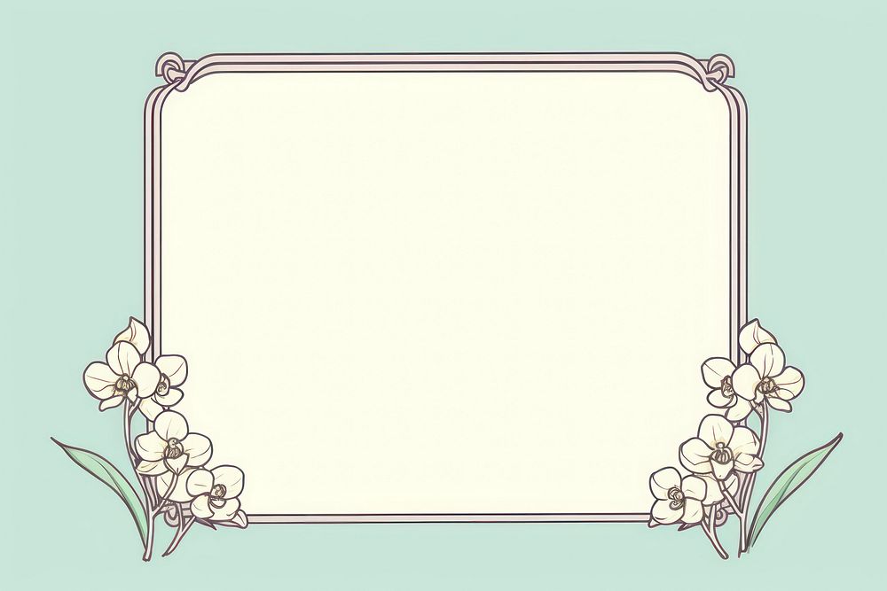 Orchid frame flower plant text. AI generated Image by rawpixel.