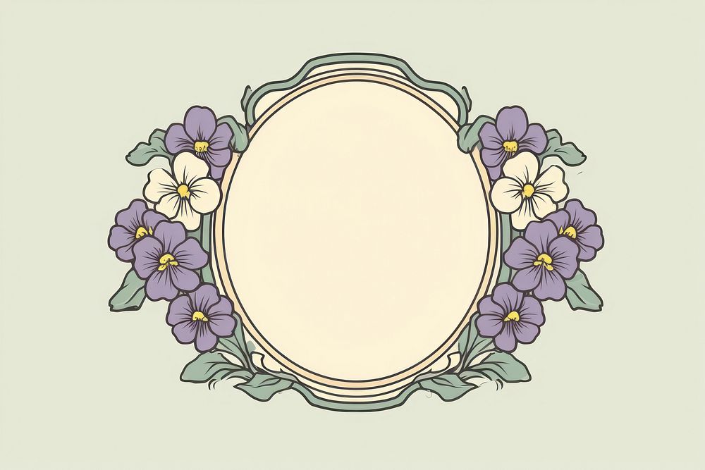 Pansy flower pattern plant art. AI generated Image by rawpixel.