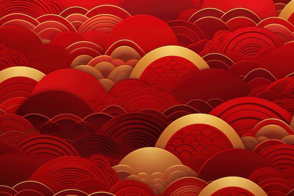 Japanese seamless pattern backgrounds abstract red. AI generated Image by rawpixel.