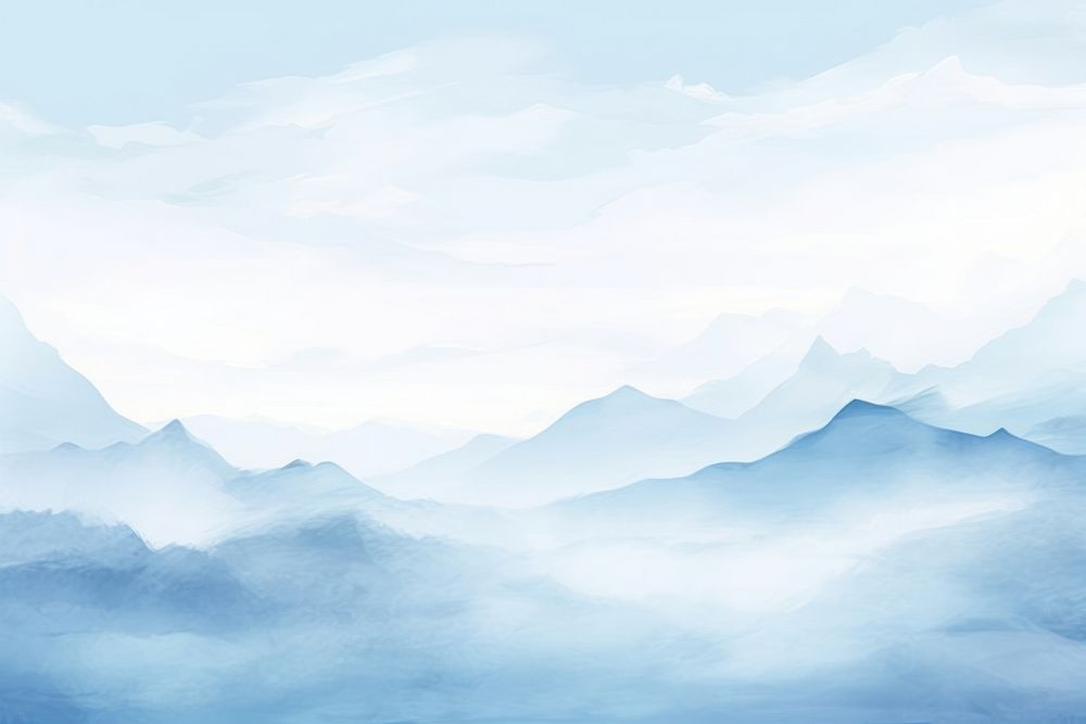 Aesthetic watercolor background snow backgrounds mountain. AI generated Image by rawpixel.