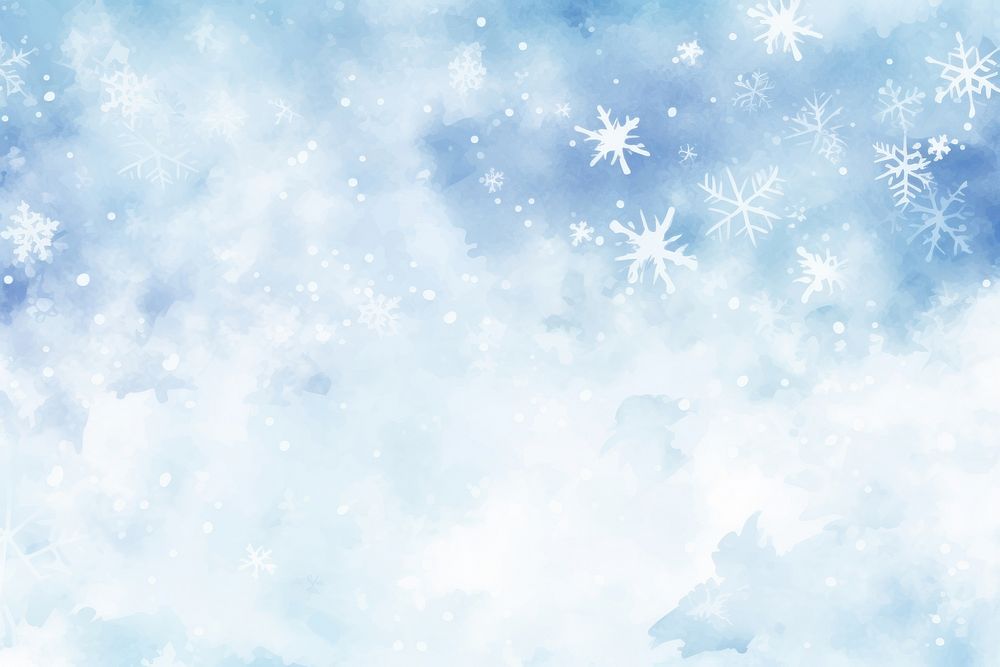 Aesthetic watercolor background snowflake backgrounds blue. AI generated Image by rawpixel.