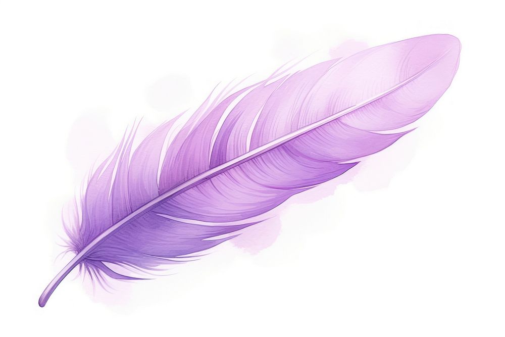 Aesthetic watercolor background purple feather lightweight. AI generated Image by rawpixel.