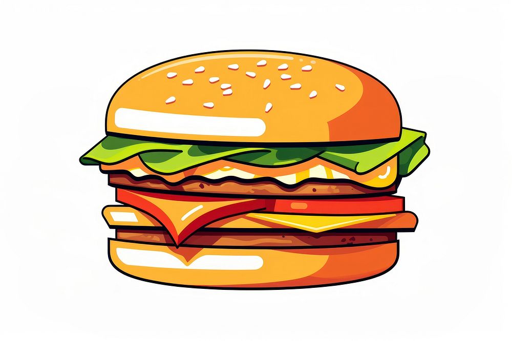 Bacon Cheeseburger cheese food hamburger. AI generated Image by rawpixel.