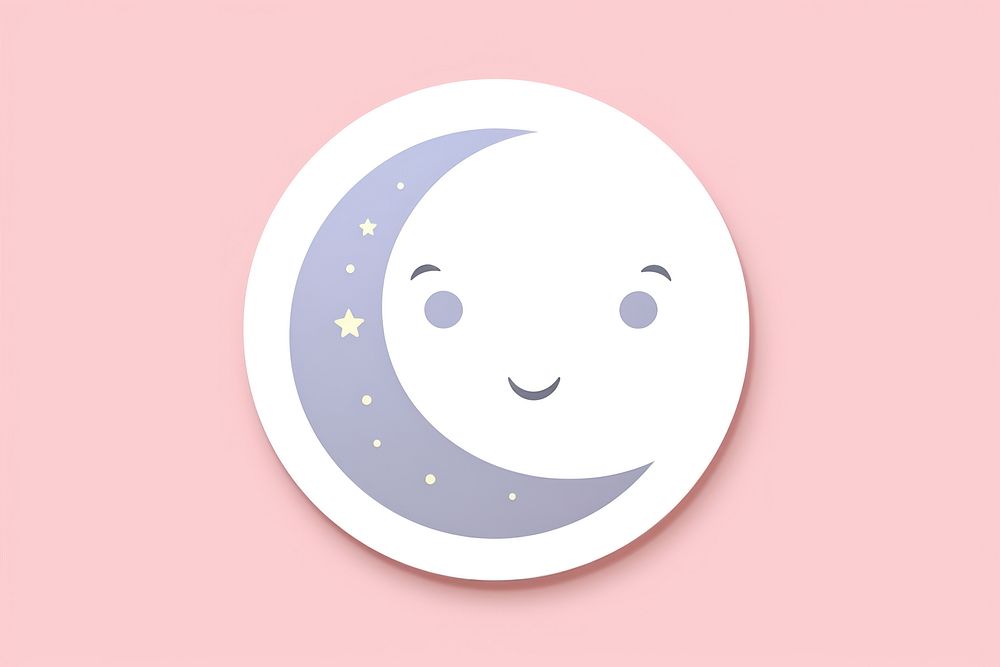Moon astronomy night logo. AI generated Image by rawpixel.